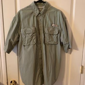 Mens Magellan Short Sleeve Button Down Fishing Shirt Size L